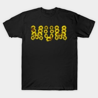 Mum Sunflowers Word Art T-Shirt